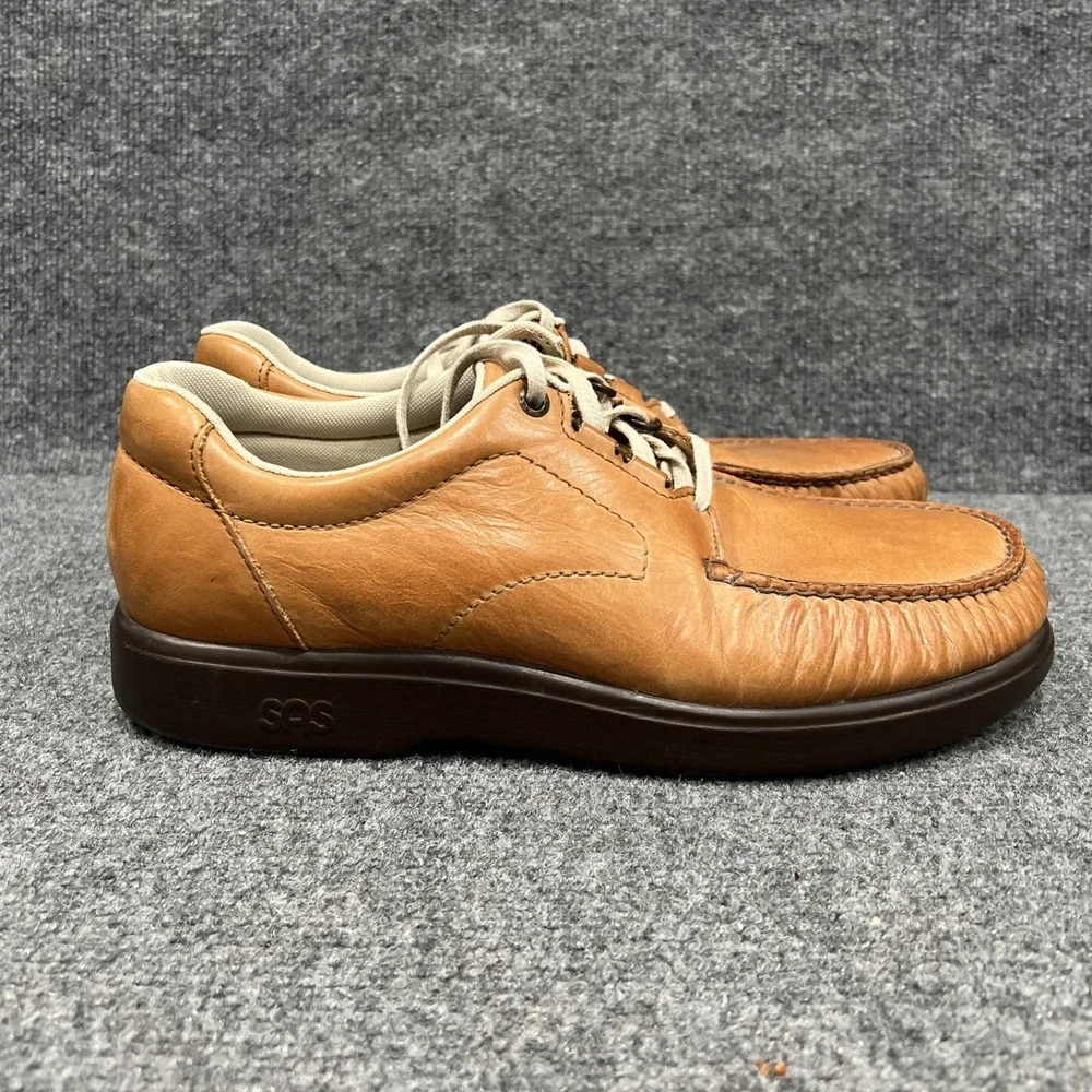 SAS Bout Time Lux Comfort Tan Leather Loafer Shoes Mens Size 12.5 N Orthopedic